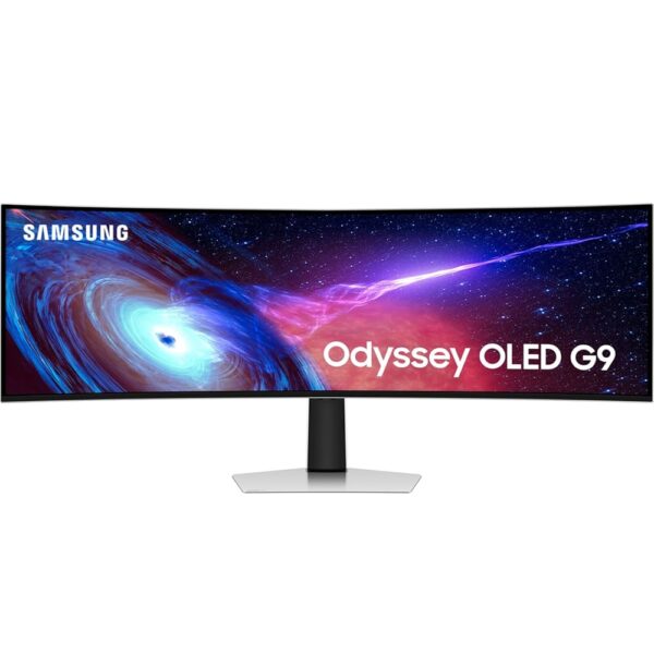 SAMSUNG 49" Odyssey G93SC Series OLED Curved Gaming Monitor, 240Hz, 0.03ms, Dual QHD, DisplayHDR True Black 400, FreeSync Premium Pro, Height Adjustable Stand, 3 Year Warranty,...