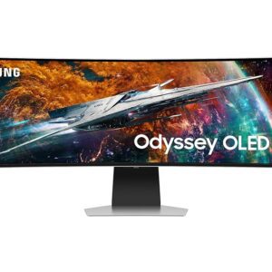 SAMSUNG 49" Odyssey OLED G9 (G95SC) Series Curved Smart Gaming Monitor, 240Hz, 0.03ms, G-Sync Compatible, Dual QHD, Neo Quantum Processor Pro, LS49CG954SNXZA, 2023