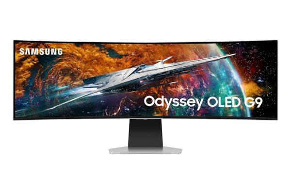 SAMSUNG 49" Odyssey OLED G9 (G95SC) Series Curved Smart Gaming Monitor, 240Hz, 0.03ms, G-Sync Compatible, Dual QHD, Neo Quantum Processor Pro, LS49CG954SNXZA, 2023