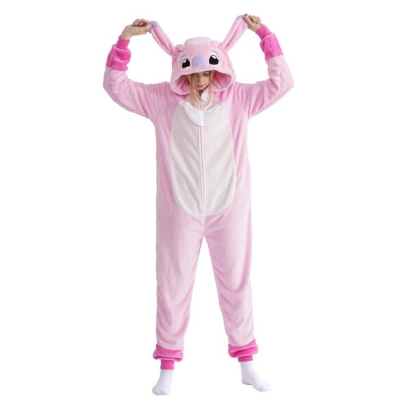 Snug Fit Adult Unisex Onesie Cosplay Costume，One Piece Pajama Halloween Homewear Suit for Women and Men