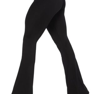 Sunzel Womens Flare Leggings with Tummy Control Crossover Waist and Wide Leg