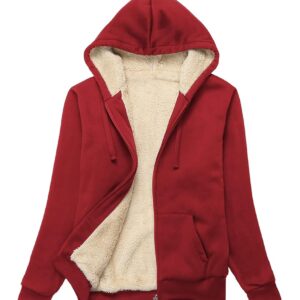 SWISSWELL Hoodies for Women Winter Fleece Sweatshirt - Full Zip Up Thick Sherpa Lined Hooded Jacket