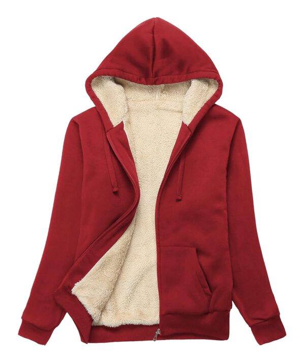 SWISSWELL Hoodies for Women Winter Fleece Sweatshirt - Full Zip Up Thick Sherpa Lined Hooded Jacket