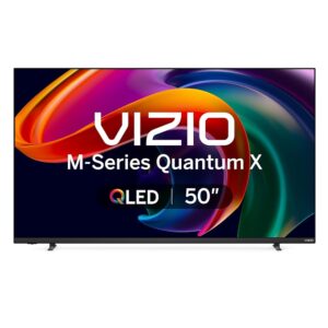 VIZIO 50-inch MQX-Series 4K 120Hz QLED HDR10+ Smart TV with Dolby Vision, Active Full Array, 240Hz @ 1080p PC Gaming, WiFi 6E, Apple AirPlay, Chromecast Built-in, M50QXM-K01,...