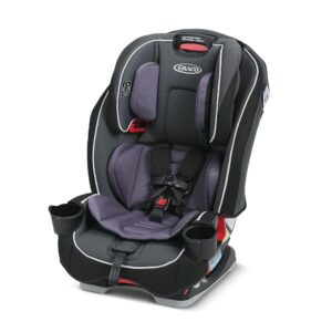 Graco SlimFit 3-in-1 Convertible Car Seat, Space Saving Design, Forward & Rear-Facing, Highback Booster Option – Purple