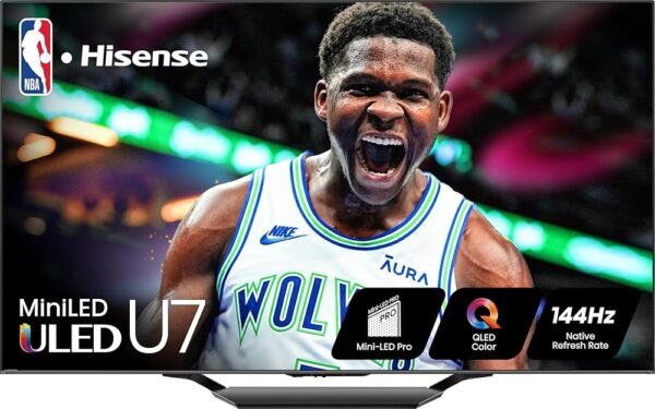 Hisense U7 Series 75U7N 75 Inches ULED 4K Smart TV | Mini-LED | QLED | 1500 Nits | 144Hz | Motion Rate 480 | Dolby Vision HDR 10+ | Dolby Atmos | Full Array Local Dimming | 2.1...