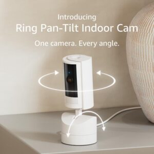 Introducing Ring Pan-Tilt Indoor Cam | See all around with 360° pan coverage, HD video, plus Two-Way Talk (2024 release) | White