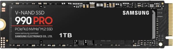 SAMSUNG 990 PRO SSD 1TB PCIe 4.0 M.2 2280 Internal Solid State Hard Drive, Seq. Read Speeds Up to 7,450 MB/s for High End Computing, Gaming, and Heavy Duty Workstations,...