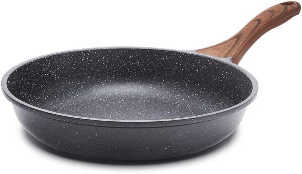 SENSARTE Nonstick Frying Pan Skillet, Swiss Granite Coating Omelette Pan, Healthy Stone Cookware Chef's Pan, PFOA Free (8/9.5/10/11/12.5 Inch) (11 Inch)