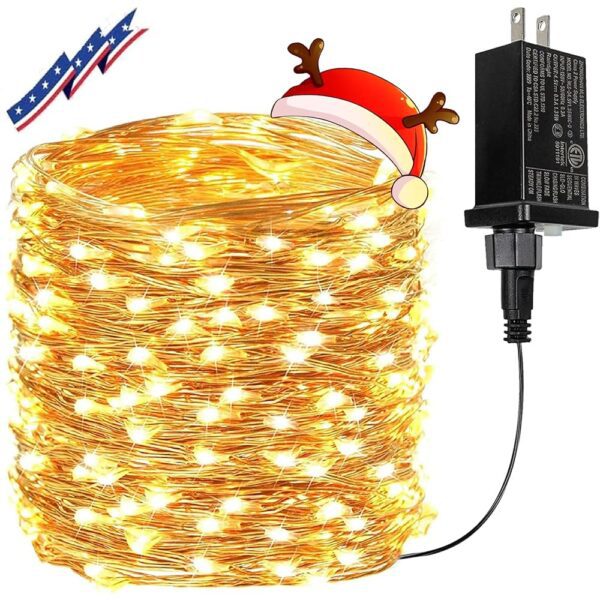 66Ft 200 LED Fairy Lights Plug in, Waterproof String Lights Outdoor 8 Modes Christmas Lights Bedroom Decor, Twinkle Lights for Girl's Room Garden Halloween Christmas Decorations...