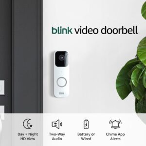 Blink Video Doorbell + 1 Outdoor 4 smart security camera (4th Gen) with Sync Module 2 | Two-year battery life, motion detection, two-way audio, HD video, Works with Alexa