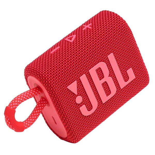 JBL Go 3 - Portable Mini Bluetooth Speaker, big audio and punchy bass, IP67 waterproof and dustproof, 5 hours of playtime, speaker for home, outdoor and travel (Red)