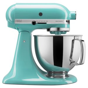 KitchenAid Artisan Series 5 Quart Tilt Head Stand Mixer with Pouring Shield KSM150PS, Removable bowl, Aqua Sky