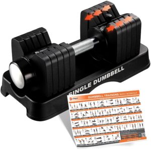 Lifepro Adjustable Dumbbells Set/Single - 15lb 43lb 55lb 90lb 25 lb Dumbbell Sets with Rack - Quick Adjust, Secure Grip weights dumbbells set - Compact Hand Weights for...