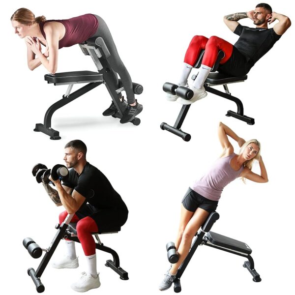 Lifepro Roman Chair Hyperextension Bench, Back Extension Bench Machine for Glute, Hamstring and Lower Back, Multipurpose Adjustable Exercise Equipment, Foldable for Home Gym...