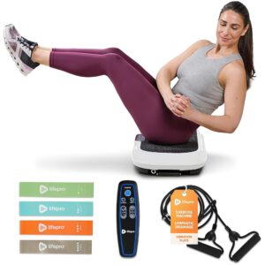 LifePro Vibration Plate Exercise Machine - Whole Body Workout Vibration Fitness Platform w/ Loop Bands - Home Training Equipment