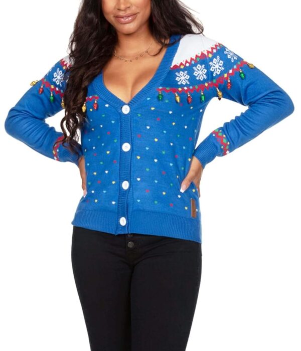 Tipsy Elves Classic Cute Cardigan Ugly Christmas Sweaters for Women with Fun Patterns and Animals