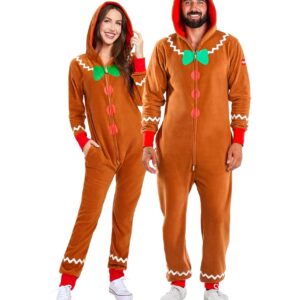 Tipsy Elves Unisex Adult Christmas Onesies Matching Holiday Jumpsuits with Convenient Pockets