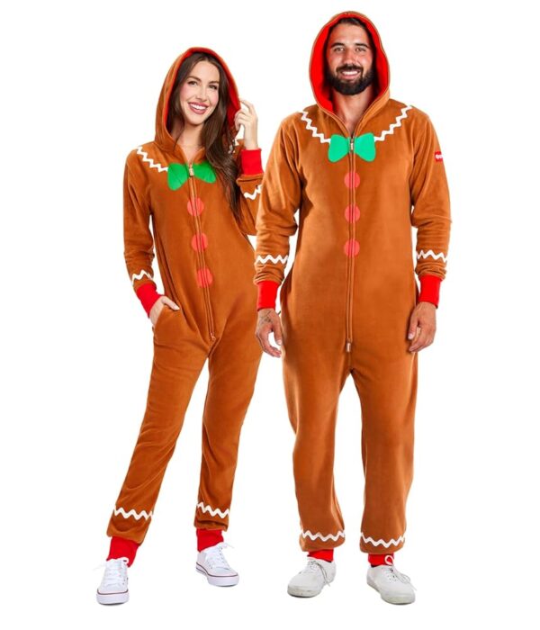 Tipsy Elves Unisex Adult Christmas Onesies Matching Holiday Jumpsuits with Convenient Pockets