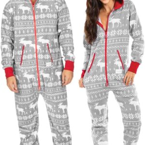 Tipsy Elves Unisex Adult Christmas Onesies Matching Holiday Jumpsuits with Convenient Pockets