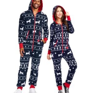 Tipsy Elves Unisex Adult Christmas Onesies Matching Holiday Jumpsuits with Convenient Pockets