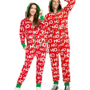 Tipsy Elves Unisex Adult Christmas Onesies Matching Holiday Jumpsuits with Convenient Pockets