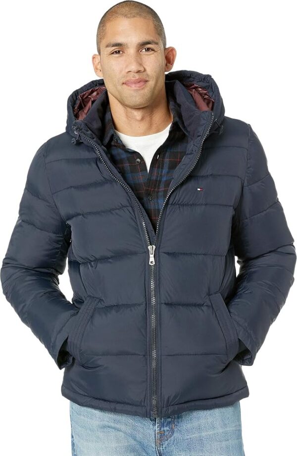 Tommy Hilfiger Men's Down Alternative Hooded Puffer Jacket (Standard and Big & Tall)