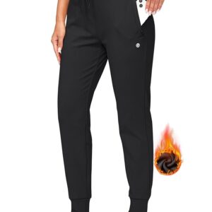 G Gradual Women's Fleece Lined Joggers High Waisted Water Resistant Thermal Winter Sweatpants Running Hiking Pockets